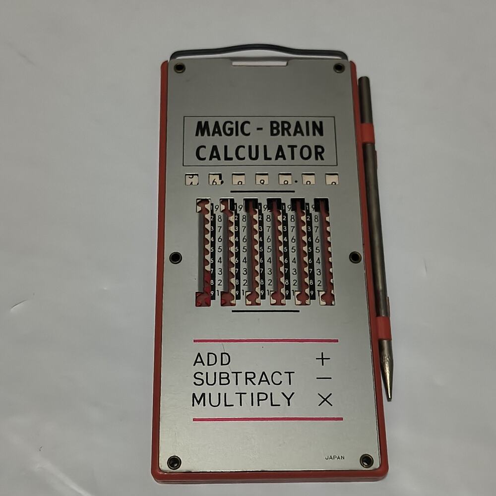 Vintage Chadwick Working Magic-Brain Analog/Mechanical Calculator w/Stylus EUC
